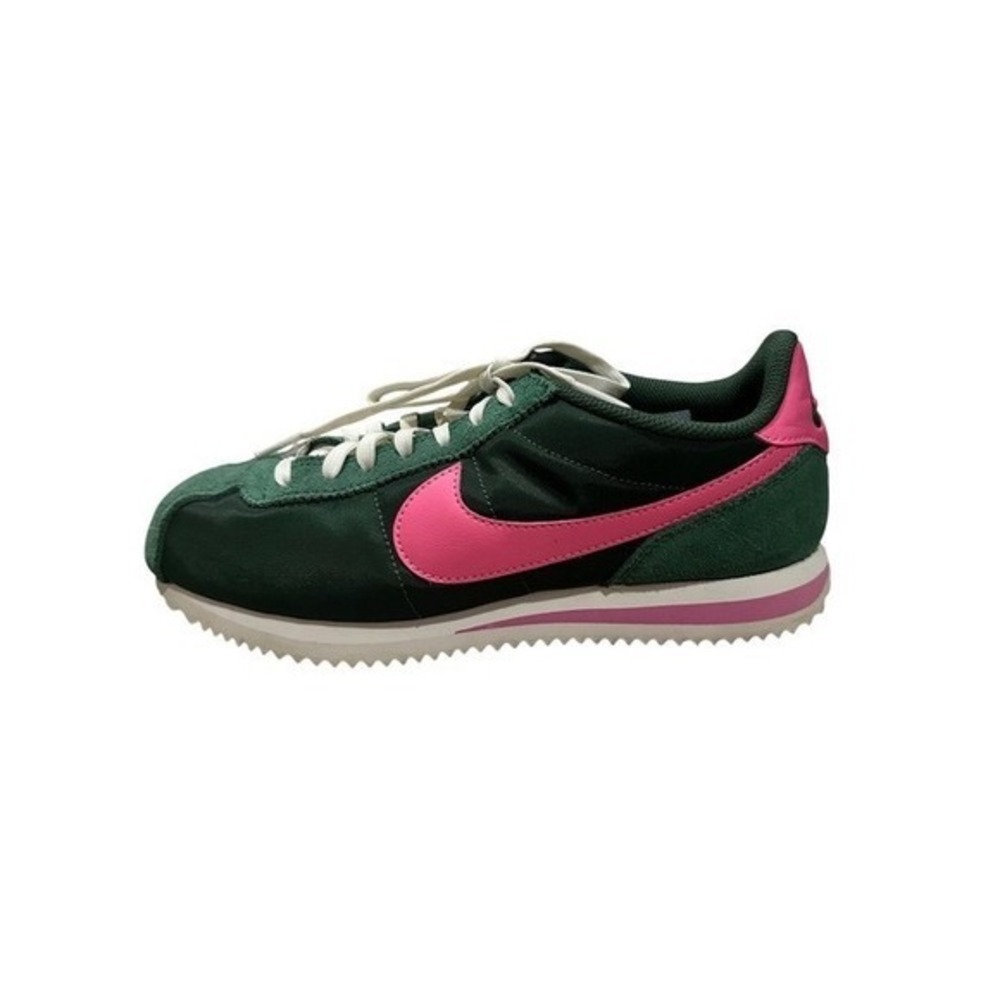 Nike Cortez Sneakers Womens Dark Green Pink Excellent Retro Running Shoes 7.5 - Picture 3 of 14